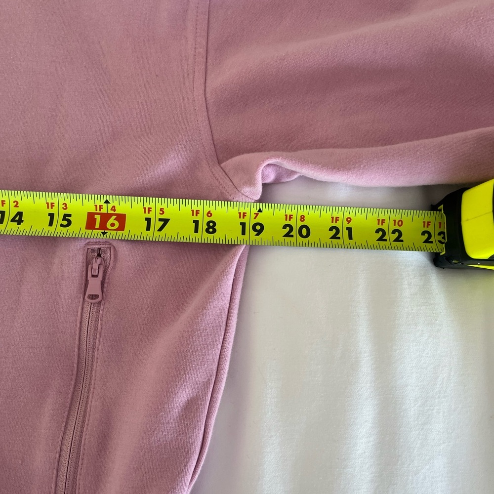 Pink Athletic Hoodie with Zippered Pockets - Picture 5 of 6